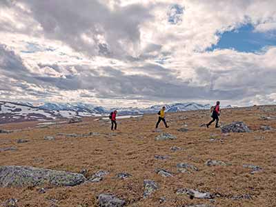 Trekking in die Wildnis Lapplands