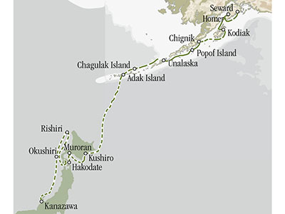 Pazifischer Feuerring: Alaska, Aleuten und Hokkaido